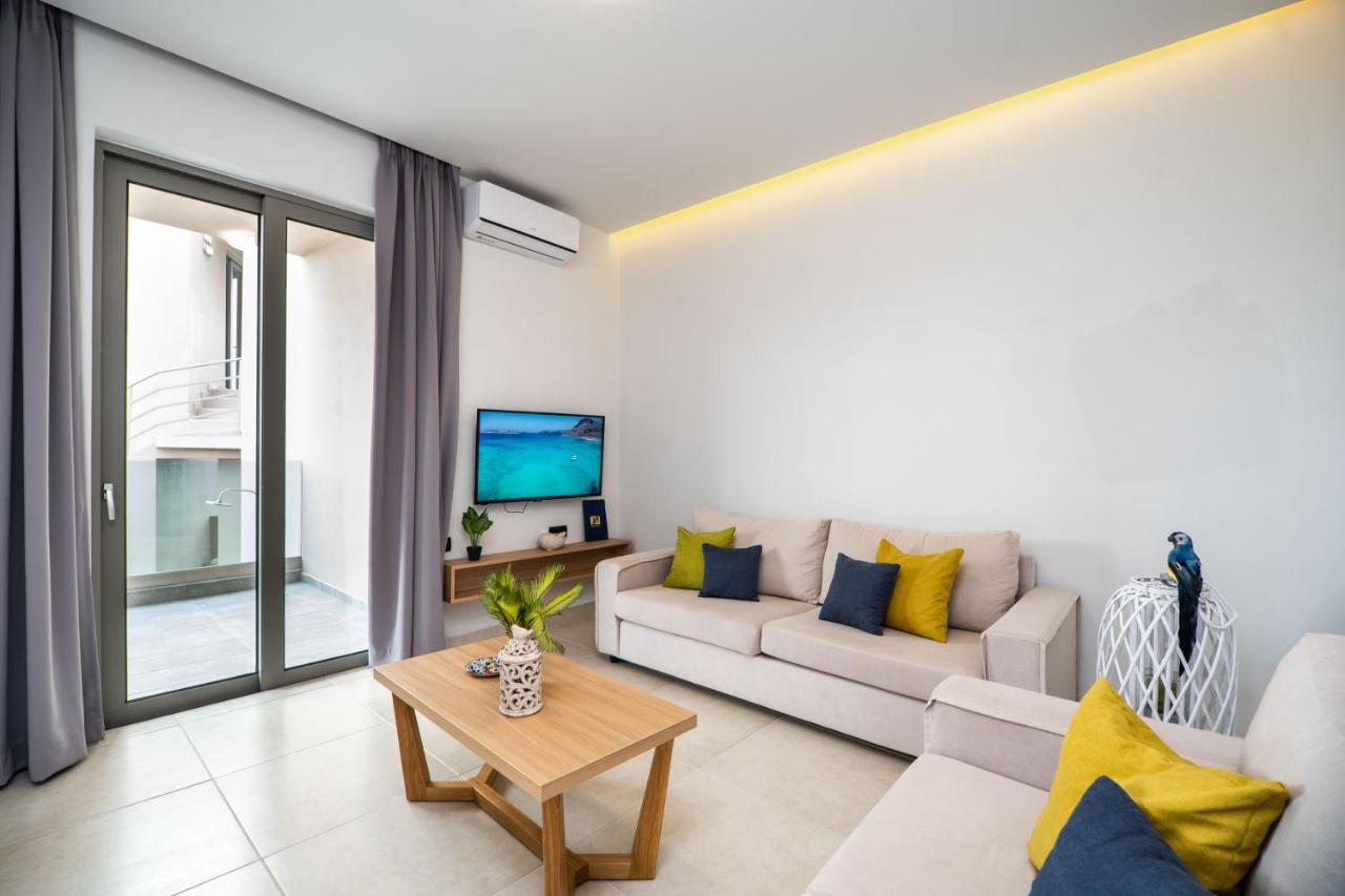 Aegean Breeze Luxury Apartments Next To The Sea Máleme Luaran gambar
